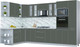 Миниатюра изображения товара Кухонный гарнитур Интерлиния Мила Пластик 1.88x3.4 LV (шторм/шторм/белый гранит)