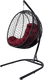 Миниатюра изображения товара Кресло подвесное M-Group Капля складное / 11500402 (черный ротанг/бордовая подушка)
