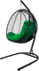 Миниатюра изображения товара Кресло подвесное M-Group Капля складное / 11500404 (черный ротанг/зеленая подушка)