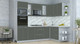Миниатюра изображения товара Кухонный гарнитур Интерлиния Мила Пластик 1.68x2.6 PR (шторм/шторм/белый гранит)