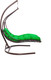 Миниатюра изображения товара Кресло подвесное M-Group Лежачее / 11640204 (коричневый/зеленая подушка)