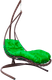 Миниатюра изображения товара Кресло подвесное M-Group Лежачее / 11640204 (коричневый/зеленая подушка)