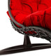Миниатюра изображения товара Кресло подвесное M-Group Лежачее / 11640206 (коричневый/красная подушка)
