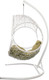 Миниатюра изображения товара Кресло подвесное M-Group Орех / 11600101 (белый ротанг/бежевая подушка)