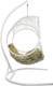 Миниатюра изображения товара Кресло подвесное M-Group Орех / 11600101 (белый ротанг/бежевая подушка)