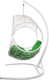 Миниатюра изображения товара Кресло подвесное M-Group Орех / 11600104 (белый ротанг/зеленая подушка)