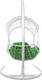 Миниатюра изображения товара Кресло подвесное M-Group Орех / 11600104 (белый ротанг/зеленая подушка)