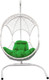 Миниатюра изображения товара Кресло подвесное M-Group Орех / 11600104 (белый ротанг/зеленая подушка)