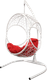 Миниатюра изображения товара Кресло подвесное M-Group Орех / 11600106 (белый ротанг/красная подушка)