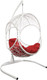 Миниатюра изображения товара Кресло подвесное M-Group Орех / 11600106 (белый ротанг/красная подушка)