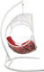 Миниатюра изображения товара Кресло подвесное M-Group Орех / 11600106 (белый ротанг/красная подушка)