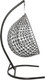Миниатюра изображения товара Кресло подвесное M-Group Капля Люкс / 11034105 (черный/белый ротанг/коричневая подушка)