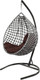 Миниатюра изображения товара Кресло подвесное M-Group Капля Люкс / 11034105 (черный/белый ротанг/коричневая подушка)