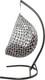 Миниатюра изображения товара Кресло подвесное M-Group Капля Люкс / 11034105 (черный/белый ротанг/коричневая подушка)