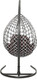 Миниатюра изображения товара Кресло подвесное M-Group Капля Люкс / 11034105 (черный/белый ротанг/коричневая подушка)