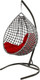 Миниатюра изображения товара Кресло подвесное M-Group Капля Люкс / 11034106 (черный/белый ротанг/красная подушка)