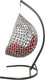 Миниатюра изображения товара Кресло подвесное M-Group Капля Люкс / 11034106 (черный/белый ротанг/красная подушка)