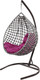 Миниатюра изображения товара Кресло подвесное M-Group Капля Люкс / 11034108 (черный/белый ротанг/розовая подушка)