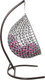 Миниатюра изображения товара Кресло подвесное M-Group Капля Люкс / 11034108 (черный/белый ротанг/розовая подушка)