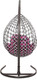 Миниатюра изображения товара Кресло подвесное M-Group Капля Люкс / 11034108 (черный/белый ротанг/розовая подушка)
