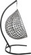 Миниатюра изображения товара Кресло подвесное M-Group Капля Люкс / 11034109 (черный/белый ротанг/серая подушка)