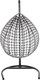 Миниатюра изображения товара Кресло подвесное M-Group Капля Люкс / 11034109 (черный/белый ротанг/серая подушка)