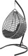 Миниатюра изображения товара Кресло подвесное M-Group Капля Люкс / 11034109 (черный/белый ротанг/серая подушка)
