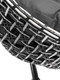 Миниатюра изображения товара Кресло подвесное M-Group Капля Люкс / 11034109 (черный/белый ротанг/серая подушка)
