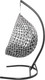 Миниатюра изображения товара Кресло подвесное M-Group Капля Люкс / 11034109 (черный/белый ротанг/серая подушка)