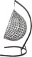 Миниатюра изображения товара Кресло подвесное M-Group Капля Люкс / 11034109 (черный/белый ротанг/серая подушка)