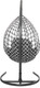 Миниатюра изображения товара Кресло подвесное M-Group Капля Люкс / 11034109 (черный/белый ротанг/серая подушка)