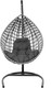 Миниатюра изображения товара Кресло подвесное M-Group Капля Люкс / 11034109 (черный/белый ротанг/серая подушка)