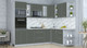 Миниатюра изображения товара Кухонный гарнитур Интерлиния Мила Пластик 1.88x2.6 PR (шторм/шторм/белый гранит)