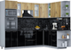 Миниатюра изображения товара Кухонный гарнитур Интерлиния Мила Пластик 1.88x2.6 PR (дуб эпоксид/черный/кастилло темный)