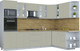 Миниатюра изображения товара Кухонный гарнитур Интерлиния Мила Пластик 1.88x3.0 PR (латте/латте/дуб бунратти)