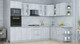 Миниатюра изображения товара Кухонный гарнитур Интерлиния Мила Пластик 1.88x3.0 PR (оксид светлый/оксид светлый/серый каспий)