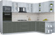 Миниатюра изображения товара Кухонный гарнитур Интерлиния Мила Пластик 1.88x3.0 PR (оксид светлый/шторм/травертин серый)