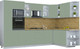 Миниатюра изображения товара Кухонный гарнитур Интерлиния Мила Пластик 1.88x3.2 PR (полынь/полынь/дуб бунратти)
