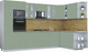Миниатюра изображения товара Кухонный гарнитур Интерлиния Мила Пластик 1.88x3.4 PR (полынь/полынь/дуб бунратти)
