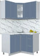 Миниатюра изображения товара Кухонный гарнитур Интерлиния Мила Пластик 1.2x1.2 (арктический/арктический/белый гранит)