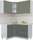 Миниатюра изображения товара Кухонный гарнитур Интерлиния Мила Пластик 1.2x1.5 (кварцевый/шторм/травертин серый)