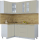 Миниатюра изображения товара Кухонный гарнитур Интерлиния Мила Пластик 1.2x1.9 (латте/латте/дуб бунратти)