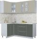 Миниатюра изображения товара Кухонный гарнитур Интерлиния Мила Пластик 1.2x1.9 (латте/шторм/опал светлый)