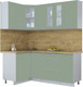 Миниатюра изображения товара Кухонный гарнитур Интерлиния Мила Пластик 1.2x1.9 (полынь/полынь/дуб бунратти)