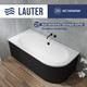 Миниатюра изображения товара Ванна акриловая Lauter Bliss 160 L / 21201061L (с каркасом и черным подголовником)