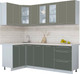 Миниатюра изображения товара Кухонный гарнитур Интерлиния Мила Пластик 1.2x2.3 (кварцевый/шторм/травертин серый)