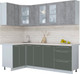 Миниатюра изображения товара Кухонный гарнитур Интерлиния Мила Пластик 1.2x2.3 (оксид темный/шторм/травертин серый)