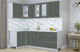 Миниатюра изображения товара Кухонный гарнитур Интерлиния Мила Пластик 1.2x2.3 (шторм/шторм/белый гранит)