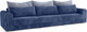 Миниатюра изображения товара Диван Олмеко Конго 3S Еврокнижка три секции (велюр, цилиум индиго/велюр, цилиум стил)