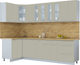 Миниатюра изображения товара Кухонный гарнитур Интерлиния Мила Пластик 1.2x2.7 (латте/латте/дуб бунратти)